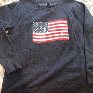 Eddie Bauer American Flag Swearshirt